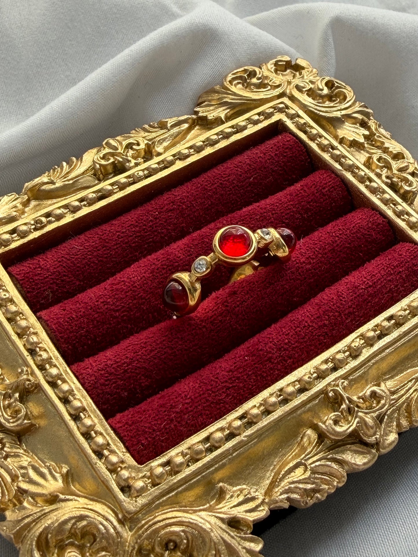 Vintage Ruby adjustable ring