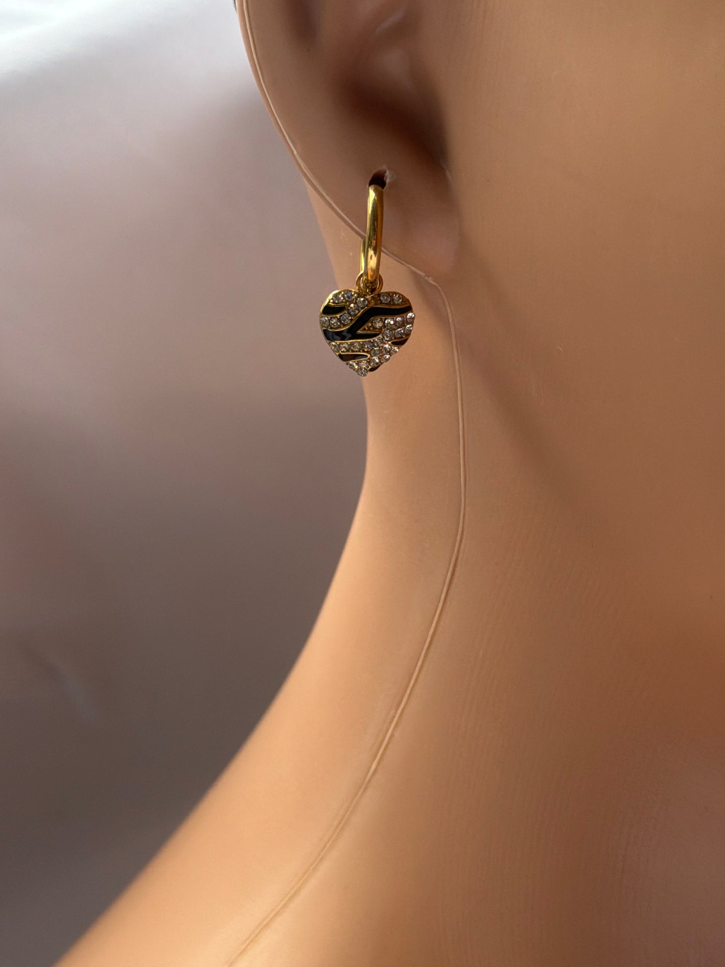 Tiger hoop earrings