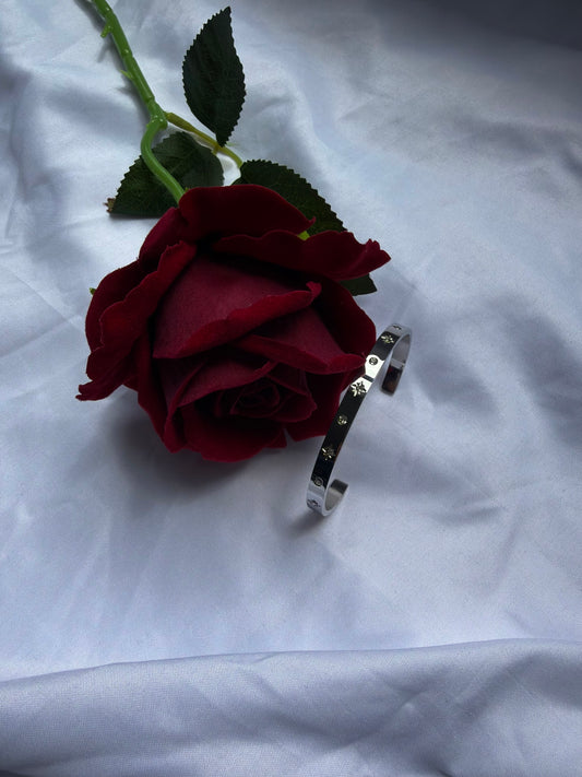 Galactic silver bangle