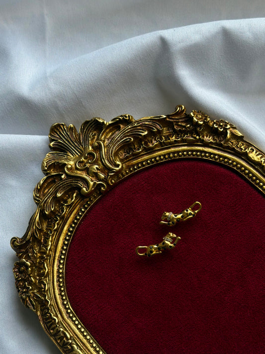 Cheetah stud earrings